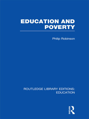 cover image of Education and Poverty (RLE Edu L)